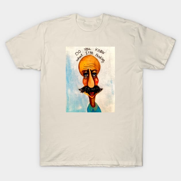 Mustache man T-Shirt by The artist of light in the darkness 